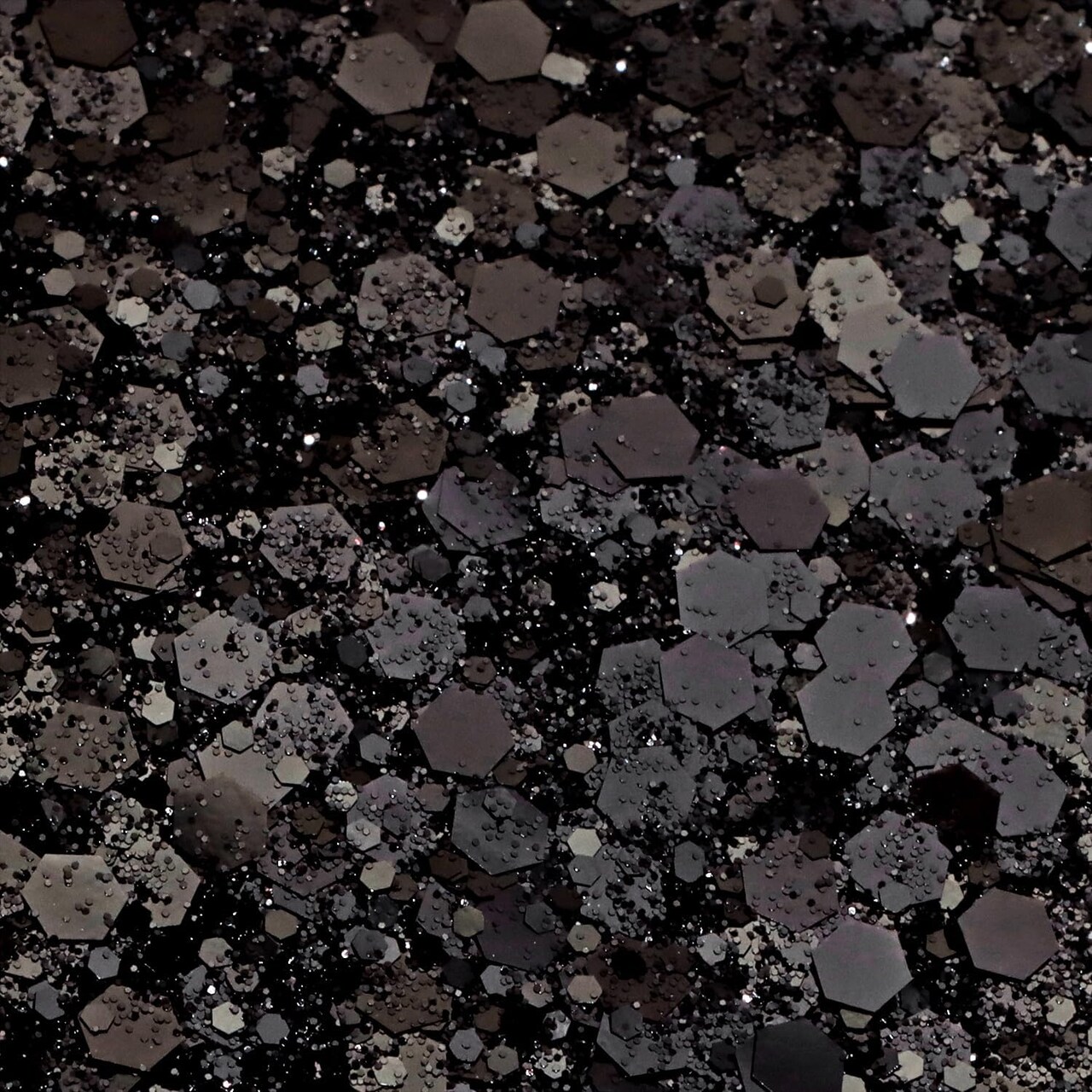 Chunky Glitter, 50g/1.76oz Black Metallic Glitter Powder, Mixed Chunky & Fine Flakes for Resin, Nail Art, Face, Body, Slime, Tumblers & Festival Crafts (Black)